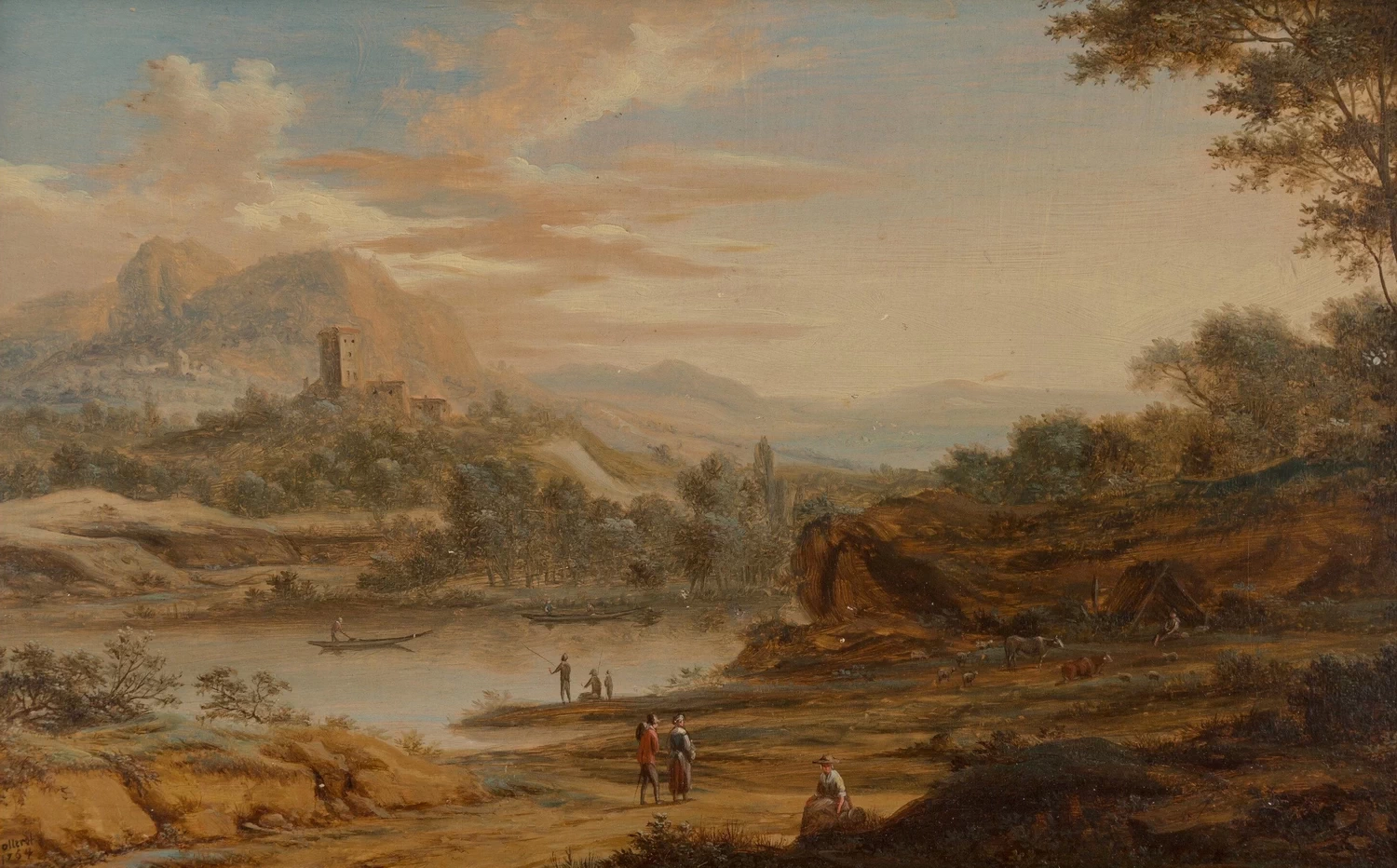 Johann Christian Vollerdt - Contadini nella campagna italiana